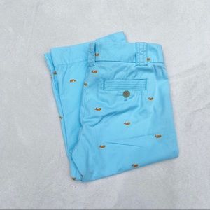 J.Crew Pants Capris Whale Embroidered Favorite Fit